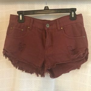 NWOT Pacsun Bullhead Denim Dusty Red Shorts